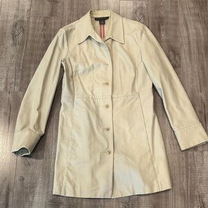 Banana Republic Beige Button-Up Trench Coat